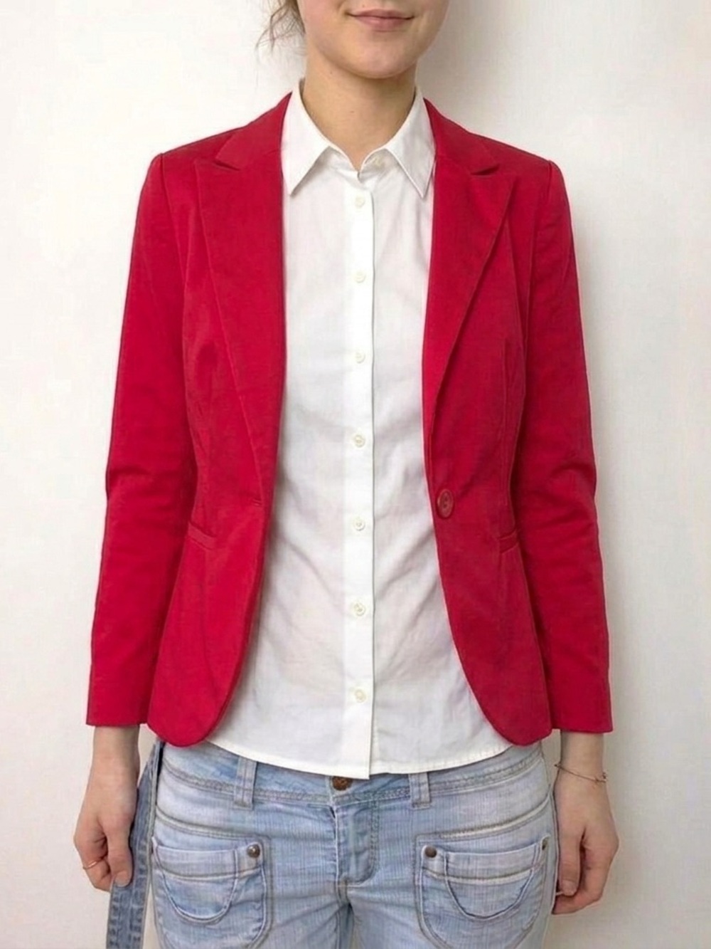 Y2k Women's Femme Blazer Whimsigoth Red Preppy academia business casual